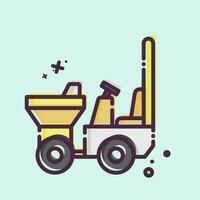 Icon Dumper. related to Construction Vehicles symbol. MBE style. simple design editable. simple illustration vector