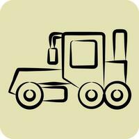 Icon Grader. related to Construction Vehicles symbol. hand drawn style. simple design editable. simple illustration vector