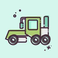 Icon Grader. related to Construction Vehicles symbol. MBE style. simple design editable. simple illustration vector