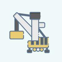 Icon Harbor Crane. related to Construction Vehicles symbol. doodle style. simple design editable. simple illustration vector