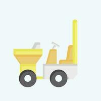 Icon Dumper. related to Construction Vehicles symbol. flat style. simple design editable. simple illustration vector