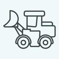 icono cargador camión. relacionado a construcción vehículos símbolo. línea estilo. sencillo diseño editable. sencillo ilustración vector