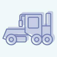 Icon Grader. related to Construction Vehicles symbol. two tone style. simple design editable. simple illustration vector