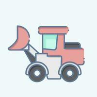 Icon Loader Truck. related to Construction Vehicles symbol. doodle style. simple design editable. simple illustration vector