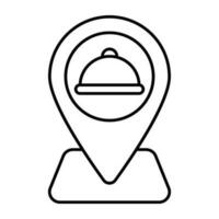Premium design icon of restaurant location vector