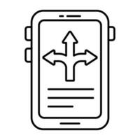 Modern design icon of mobile directional arrows vector
