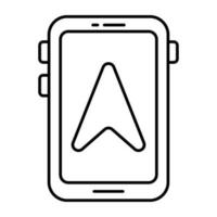 Premium design icon of mobile navigation vector