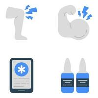 Pack of Medical Equipment Flat Icons vector