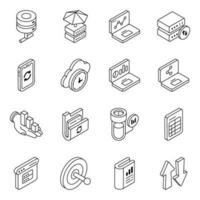 Pack of Business and Data Linear Icons vector