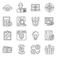 Pack of Business and Economy Linear Icons vector