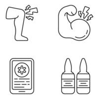 Pack of Medical Equipment Linear Icons vector