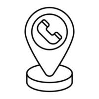 Receiver inside pointer denoting concept of phone location vector