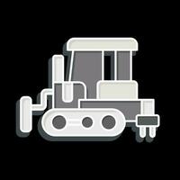 Icon Bulldozer. related to Construction Vehicles symbol. glossy style. simple design editable. simple illustration vector