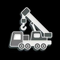 Icon Crane. related to Construction Vehicles symbol. glossy style. simple design editable. simple illustration vector