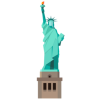 Statue of liberty in flat style png