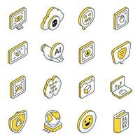 Pack of Ai Flat Icons vector