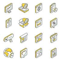 Pack of Web Flat Icons vector