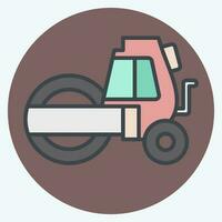 Icon Steamroller. related to Construction Vehicles symbol. color mate style. simple design editable. simple illustration vector