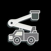 Icon Bucket Truck. related to Construction Vehicles symbol. glossy style. simple design editable. simple illustration vector