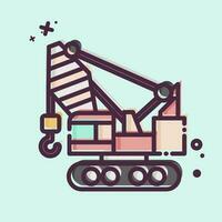 Icon Construction Crane. related to Construction Vehicles symbol. MBE style. simple design editable. simple illustration vector