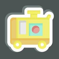 Sticker Generator. related to Construction Vehicles symbol. simple design editable. simple illustration vector