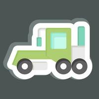 Sticker Grader. related to Construction Vehicles symbol. simple design editable. simple illustration vector