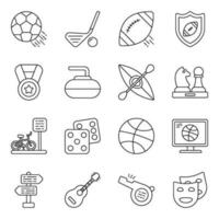 Pack of Sports Linear Icons vector