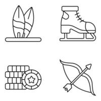 Pack of Outdoor Activities Linear Icons vector