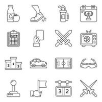 Pack of Sports and Recreation Linear Icons vector