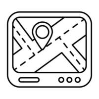 icono de diseño moderno del mapa en línea vector