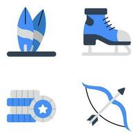 Pack of Outdoor Activities Flat Icons vector