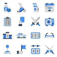 Pack of Sports and Recreation Flat Icons vector