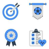 Pack of Games Accessories Flat Icons vector