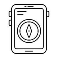 Unique design icon of mobile compass vector