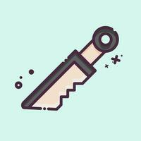 Icon Dagger. related to Military symbol. MBE style. simple design editable. simple illustration vector