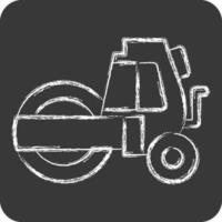 Icon Steamroller. related to Construction Vehicles symbol. chalk Style. simple design editable. simple illustration vector