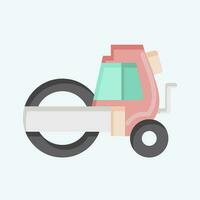 Icon Steamroller. related to Construction Vehicles symbol. flat style. simple design editable. simple illustration vector