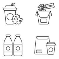 Pack of Food Linear Icons vector