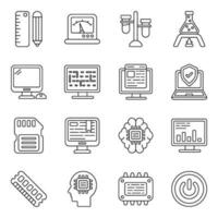 Pack of Medical and Lab Linear Icons vector