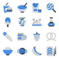 Pack of Food Flat Icons vector