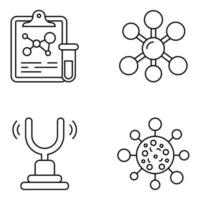 Pack of Lab Tools Flat Icons vector