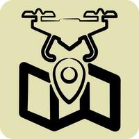 Icon Navigation. related to Drone symbol. hand drawn style. simple design editable. simple illustration vector