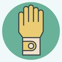 Icon Gloves. related to Golf symbol. color mate style. simple design editable. simple illustration vector