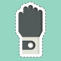 Sticker line cut Gloves. related to Golf symbol. simple design editable. simple illustration vector