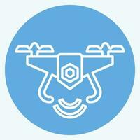 Icon Drone. related to Drone symbol. blue eyes style. simple design editable. simple illustration vector