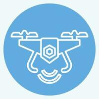 Icon Drone. related to Drone symbol. blue eyes style. simple design editable. simple illustration vector