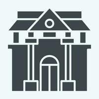 Icon Museum Of History. related to Prehistoric symbol. glyph style. simple design editable. simple illustration vector