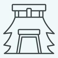 Icon House. related to Prehistoric symbol. line style. simple design editable. simple illustration vector