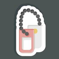 Sticker Dog Tag. related to Military symbol. simple design editable. simple illustration vector