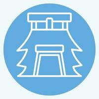Icon House. related to Prehistoric symbol. blue eyes style. simple design editable. simple illustration vector